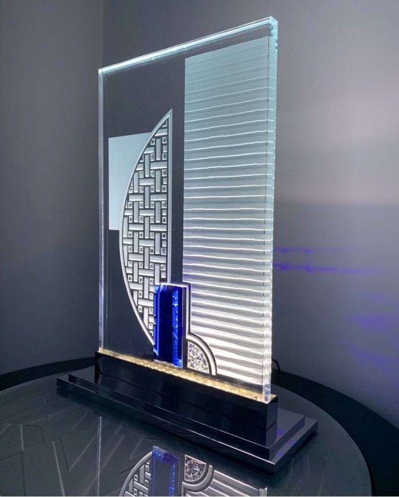 GD Glass Design Lampe "Bleu de verre"