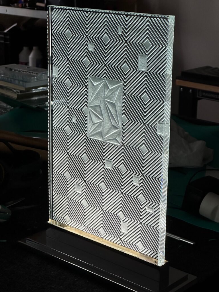 GD Glass Design Lampe Art Déco Géométrique