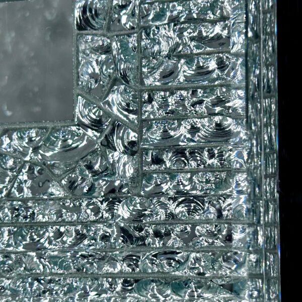 GD Glass Design motif éclaté verre argenté