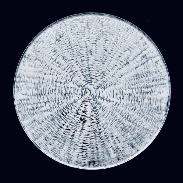 GD Glass Design Plateau Guéridon Verre Rosace