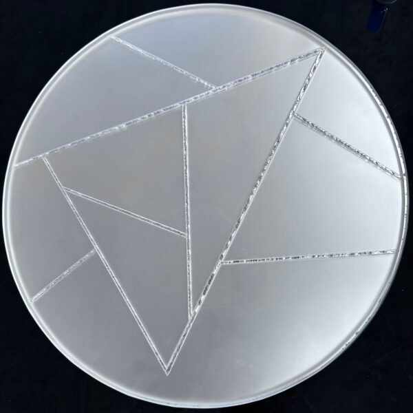 GD Glass Design Guéridon Verre Buriné