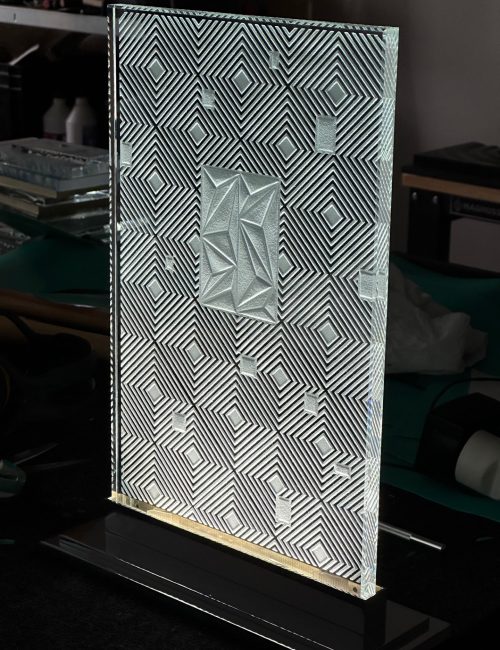 GD Glass Design Lampe Losange Graphique