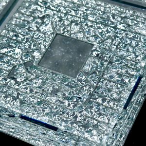 GD Glass Design motif éclaté verre argent