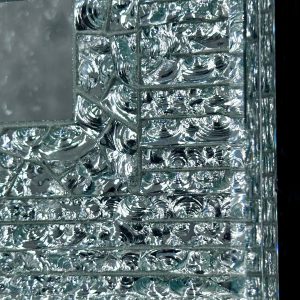 GD Glass Design motif éclaté verre argenté