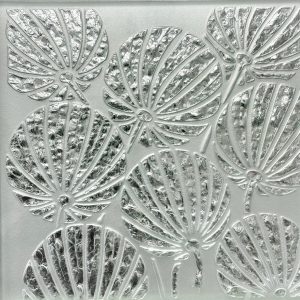 GD Glass Design Motif Fleur Verre Buriné Éclaté