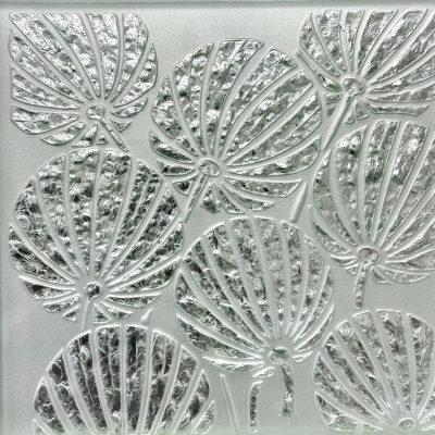 GD Glass Design Motif Fleur Verre Buriné Éclaté