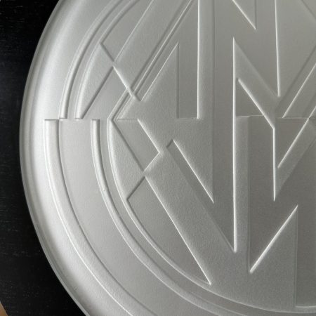 GD Glass Design Guéridon Plateau Verre Typo